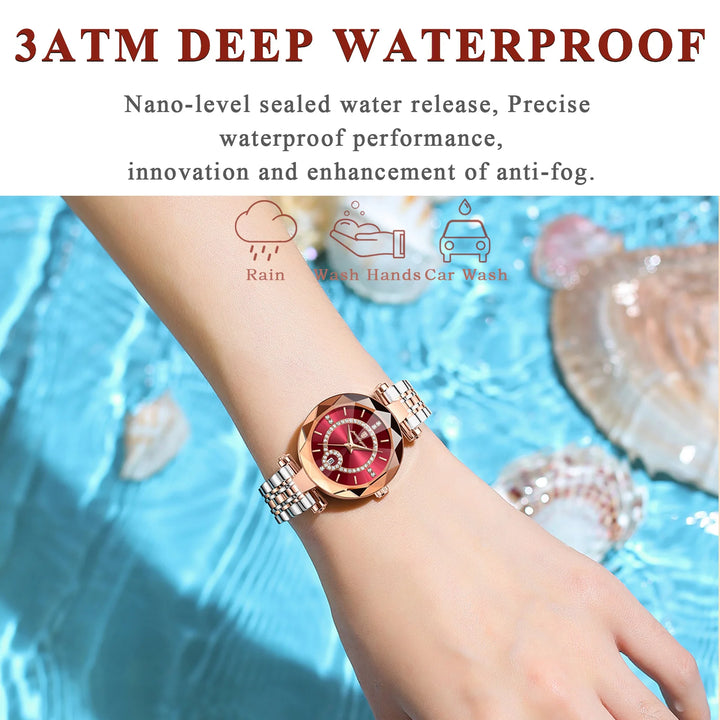 Luxury Watch for Woman High Quality Diamond Ladies Quartz Watch Waterproof Date Stainless Steel Women Watches Reloj+Box