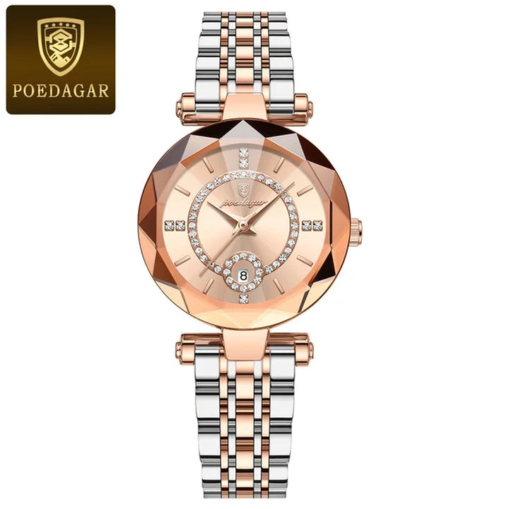 Luxury Watch for Woman High Quality Diamond Ladies Quartz Watch Waterproof Date Stainless Steel Women Watches Reloj+Box