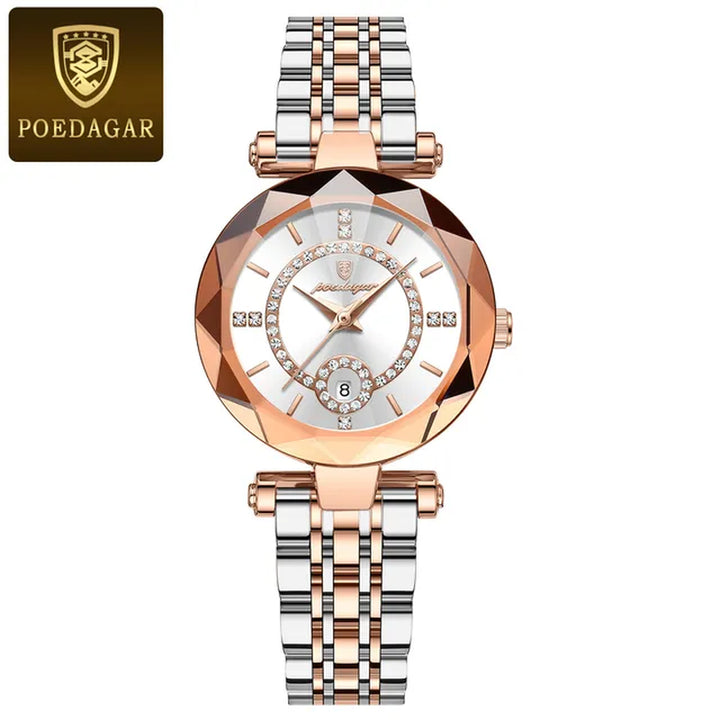 Luxury Watch for Woman High Quality Diamond Ladies Quartz Watch Waterproof Date Stainless Steel Women Watches Reloj+Box