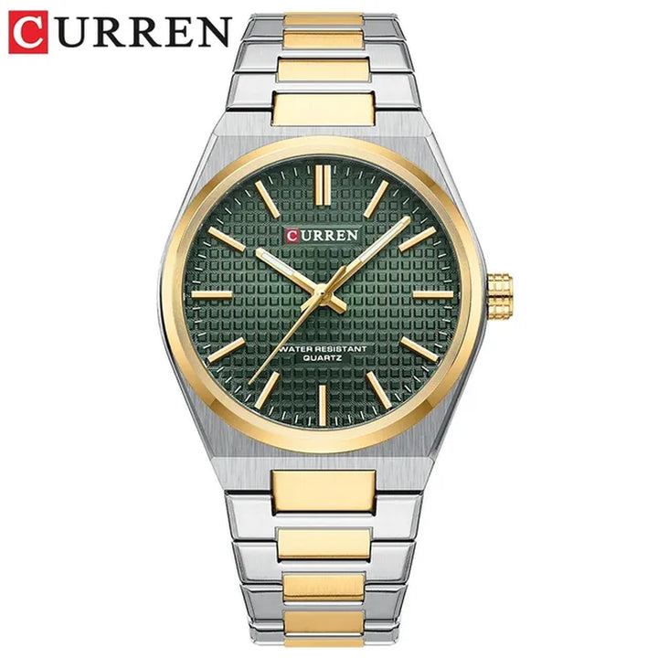 CURREN Luxury Men Watch Casual Business Style Watch for Men 30M Waterproof Stainless Steel Quartz Date Clock Blue 1